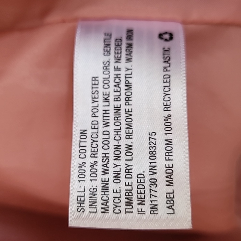 NWT  Women's Utility  Jacket. Size Large. Color Peach. - Picture 4 of 6